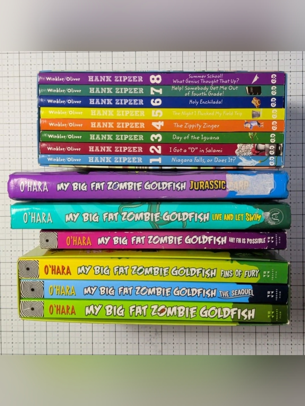 Hank Zipzer & My Big Fat Zombie Goldfish Colorful Kids Book Lot